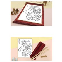 아동 전통민화 예술체험 호랑이 까치 호작도 족자만들기 5p 미술놀이 기념품 초등부 선물용