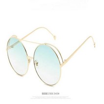 얼굴형에맞는안경 빅사이즈 대두 안경태 남녀공용패션선글라스 빈티지 라운드 빅 사이즈 대형 렌즈 미러 선글라스 여성 브랜드 디자이너 메탈 프레임 레이디 썬 쿨 레트로 글래스
