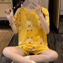 여성 어린이 여름 잠옷 집순이 반팔 투피스