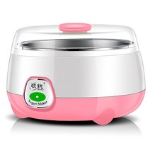휴대용 요구르트 메이커 자동 가정용 DIY 도구 주방 용품 스테인레스 스틸/PP 물 탱크 핑크 220V, 02 pink_02 EU