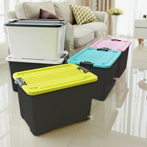 모던베이직 플라스틱 리빙박스 차콜 40L 55L, 40L 차콜 그린, 1개