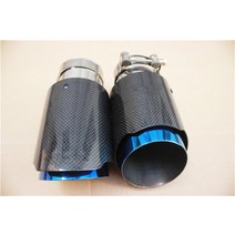 배기 머플러 팁Akrapovic 용 자동차 광택 탄소 섬유 머플러 팁 배기 시스템 파이프 노즐 범용 스트레이트, 09 67MM IN 114MM OUT