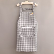 바른광 프린세스 러블리 원피스 앞치마, 큐티 체크 그레이