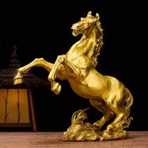 (돈버몰) 집들이 선물 재물운 황동 말 조각상 인테리어 말 동상
