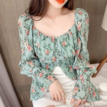 여신 샤랄라 여성 봄 블라우스 봄 여름 프랑스 럭셔리 선 스크린 셔츠 꽃 슈퍼 요정 스위트 핑크 쉬폰 탑