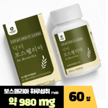 AKBA KBA 인도산 NEWTROWAY 닥터보스웰리아정 60정 1000mg 초록입홍합 버드나무가지껍질추출물 국내산 우슬, 닥터보스웰리아1000mgx60정 1박스