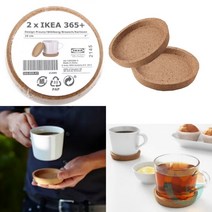 위센티브 코르크 컵받침 10CM 2개 예쁜컵받침 컵코스터 종이컵받침대