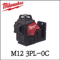 [밀워키] M12 3PL-0C / 12V 360도 x3 그린 레이저레벨 베어툴, 1개