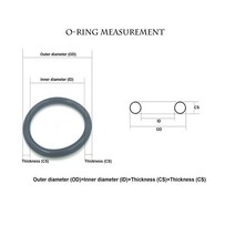 고무오링 패킹 실리콘 오링 고무링 녹색 FKM o 링 OD6mm ~ 210mm * 2.4mm 두께/CS 내유성 산 및 알칼리 씰, 65 OD70x2.4mm 2pcs