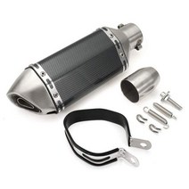 310mm 38-51mm 범용 오토바이 스쿠터 ATV 배기 머플러 파이프 탈출 모토 FZ6 CBR250 CB600 MT07 CBR125 CB400 GSXR650, Carbon fiber