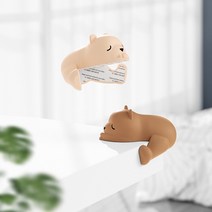 충격방지 실리콘 캐릭터 모서리보호대 4개 1세트, 베이지