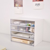 똑소녀 수납정리함 투명 미니서랍 다용도 데스크 무한수납정리함, 01.무한수납함 아이보리, 1칸
