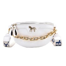 두꺼운 체인 허리 가방 겨울 플러시 패니 팩 럭셔리 여성 어깨 Crossbody 가슴 가방 브랜드 디자이너 핸드백 여성 벨트 가방