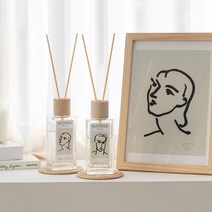 모먼트 마티스 드로잉 디퓨저 우드캡 린넨 샌달우드 160ml, (우드캡) 나디아 불투명