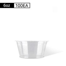 6온스 투명컵 100개디저트 컵과일 컵컵케이크, 단품