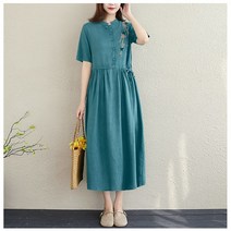 여성용 빅사이즈 데일리 도시 원피스