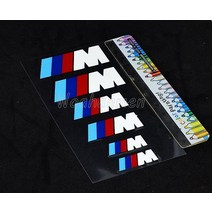 BMW M 엠 데칼 캘리퍼 로고 엠블럼 휠 멀티 스티커, 1. M 화이트, 1개