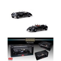홍콩 SUNSTAR 프리미엄 1939 HORCH 블랙 클래식카 18스케일 다이캐스트 모형 자동차 인테리어 소품