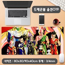 YN 드래곤볼 마우스패드 장패드 모음 게이밍 사무용 캐릭터 손오공 배지터 초사이언 피콜로 부루마 인조인간18호, 1개, 옵션19 드래곤볼 마우스패드 900x400mm