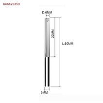 배관 커터기 가위 1개 3.175mm 4mm 6mm 8mm 2 개의 플루트 스트레이트 슬롯 엔드 밀링 커터 목재 CNC 조각, 28 6X6X22X50
