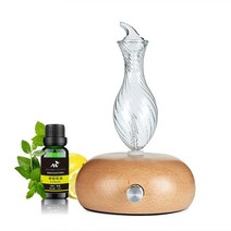 자동 아로마 오일 전기 램프 워머 수면 테라피, 딥 와인 레드 마호가니 톨 보틀 사일런트 모델