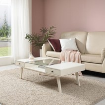 헤즈로 델리아 화이트 원목 강화유리 소파 쇼파 좌식 수납 거실 테이블 좌탁 탁자 밥상