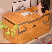 히노끼욕조 나무욕조 반신욕 공주욕조 편백욕조 욕조주문제작 소형욕조 사각, 01 덮개없는편:길이0.8m