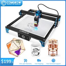 레이저각인기 조각칼 목선반 COMGROW-고정밀 레이저 커팅 조각 기계 48W FAC CNC 조각기 목재 라우터 400, 01 Add 40W Head