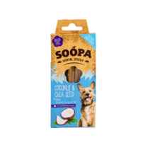 [페그너티] 수파 그레인프리 100%식물성 건강한 야채 덴탈스틱 코코넛&치아씨드 100g, 1팩, 코코넛+치아시드 혼합맛