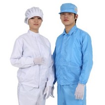 MK 제전방진복 상의 C카라 정전기방지 크린룸 제전복 방진복, M, 네이비