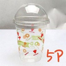 페어 피크닉 디저트컵 돔형 5P 400ml (과일컵 일회용컵 플라스틱컵 피크닉컵 소풍 도시락 소풍컵 데코 면회), 5개, 5개