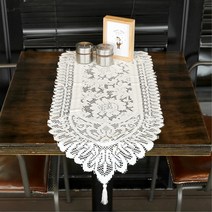 식탁 협탁 테이블 꾸미기 레이스 러너 식탁보 앤틱, 상세페이지참조