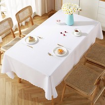 대형 식탁보/ 큰 테이블보/웨딩 화이트 8~10인용-220x150cm / 국내 당일발송-신데렐라 데코, 12인용(260x150cm), 웨딩 화이트
