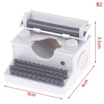 레트로 타자기 복고 빈티지 카페소품 감성 아날로그 1:12 인형 집 미니 시뮬레이션 빈티지 타자기 미니어처, 05 Dollhouse typewriter