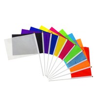 운동회 단색 신호기 워크샵 단체 깃발 체육대회 청기백기 파티 깃대, 화이트