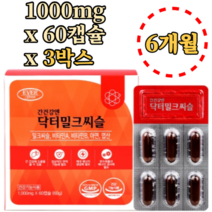 간건강 닥터밀크씨슬 1000mg x 60캡슐 x 3박스 간영양제 간피로 간케어 간에좋은 지친간 건강한간 milk thistle 실리마린 나이아신 판토텐산 비타민 B1 B2 B6