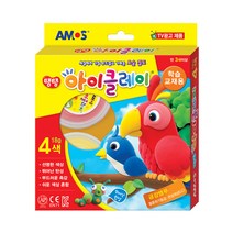 아모스 - 탱탱아이클레이 4색 학습교재용 18g