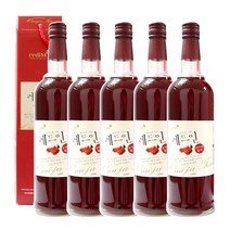 붉은 빛깔 레드인 오미자청 750ml x 5병 오미자 엑기스 음료