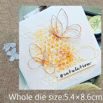 모양 틀 다이컷 디자인 공예 금속 절단 2pcs 나비 장식 스크랩북 앨범 종이 카드 공예 엠보싱, 없음