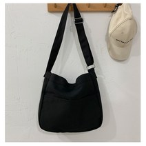 라라티와이 무지 남여공용 데일리 숄더 크로스 가벼운 캔버스 학생 가방