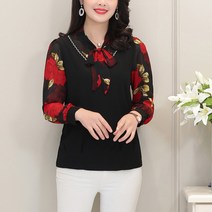 루스 여성 엄마선물용 럭셔리 블라우스