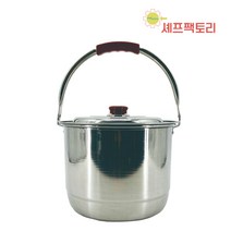 셰프팩토리 IH 인덕션 겸용 스텐들통 다용도 스테인레스 들통, 2호[12리터], 1개