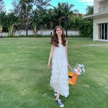 쇼핑몰 커플바캉스룩 발리 긴원피스 비치 원피스 바캉스의류 꽃무늬 휴양지쇼핑몰 여행원피스 나시 연예인바캉스룩