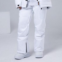 통기성 남성 여성 스키 재킷 스키 바지 겨울 따뜻한 방풍 방수 야외 스포츠 스노우모빌 스노우보드 스키 코트 바지, white pants only+L