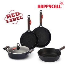 해피콜 누아르 레드라벨 IH 프라이팬 5종세트 new