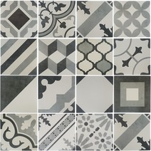 중앙데코 북유럽 패턴타일 200mmX200mm 아스달 1박스 30장[랜덤]