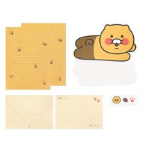[춘식이 형태 편지지 세트 편지지4매+봉투2매+스티커1매] 생일편지 1주년편지 100일편지 어버이날편지지 특별한편지지 군대편지 남자친구생일편지 남자친구편지 여자친구생일편지, 발라당