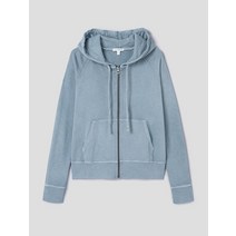 James Perse Women Classic Ls 집업 후디 라이트 그레이