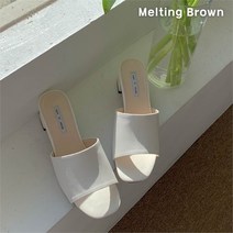 로즈블로썸 멜팅브라운 여성 데일리 미들힐 통굽 뮬 슬리퍼 9color (8258962)