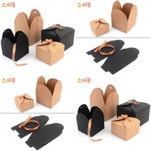 접이식 무지 사각 선물상자 브라운-소 선물포장 종이가방도매, 블랙-대